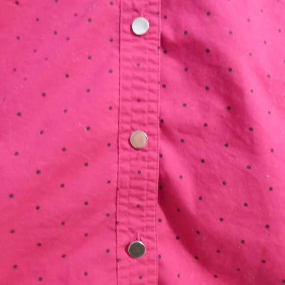 CROFT & BARROW Stretch | large | Polka Dot Button-Up Shirt With Collar & Pockets - Picture 8 of 15